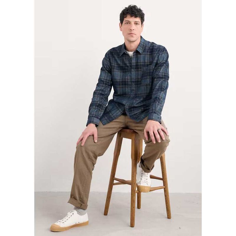 Seasalt Cornwall Shoreman Shirt Gerens Hydrangea image number 2